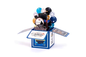 Father's Day Gift 3D Paper Craft Greeting Card Best Dad Theme Desktop Decoration Ornament