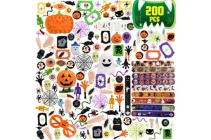 200PCS Halloween Party Decorations Bags Halloween Party Favors Assortment Bulk