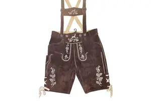 Octoberfest Bavarian Trachten Lederhose for Men Women Austrian German USA Short Lederhosen Embroidery Decoration