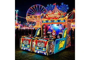 LEON SHOOTING CARNIVAL Flexible 2/3/4-Player Shooting Machine Competitive PVP Team Modes Metal Construction Flashing Light for
