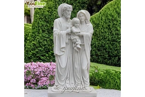 Religious Outdoor Garden Catholic Holy Family Marble Stone Statue