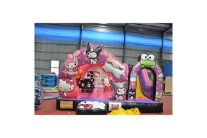 Commercial Popular Cartoon Kuromi Inflatable Bounce House Slide Combo Outdoor Bouncy Castle Hellokitty Jumping Castle For Girl