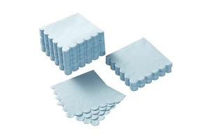 SHENGBO 100pcs Luxury Blue Square 100% Woodpulp Paper Napkins for Thanksgiving Chinese New Year Christmas Easter Parties-Home