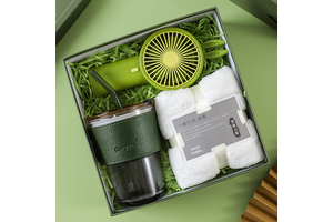 Hot Selling Wholesale Glass Fan Towel Cup Favors Wedding Gift Sets Silk Screen Printed for Father's Day & Mother's Day