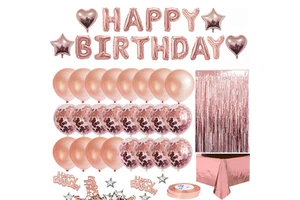 16inch Rose Gold Letter Foil Balloons Happy Birthday Party Decorations Adult Kids Anniversary Backdrop Supplies Decor Frozen