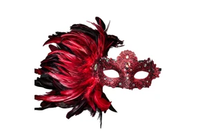 Funny Costume Cosplay Venetian Masquerade Italian Mask Wedding Venice Feather Party Mask for Party Holiday Supply