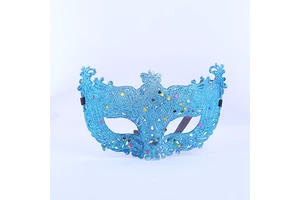 Halloween Christmas Ball Carnival Gold Powder Hollow Fox Plastic Makeup Mask Half Face Venice Mask