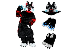 Mascot Costume Fursuit Full Body Custom Cartoon Realistic Fox Wolf Furry Anime Costume Carnival Party Cosplay