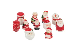 New Christmas Dining Table Kitchen Christmas Elements Ceramic Snowman Toothpick Box Christmas Home Decoration Products