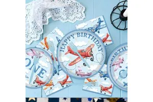 Birthday Party Tableware Set Children Birthday Disposable Party Supplies Baby Shower Party Decorations Supplies Customizable