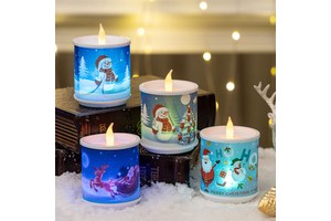New Christmas products: electronic candles, printed lanterns, decorative items, and festival gifts