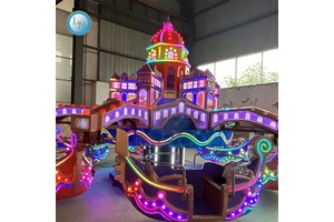 Mobile Carnival Venice Gondola Swing Ride Anti-Rust Steel Frame Rotary Thrill Attraction Scenic Spot Playground Equipment