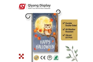 Double Sided Yard Banner 12x18 Inch Halloween Garden Flag Burlap Weather Resistant Holiday Welcome House Flag