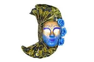 Halloween Dance Party Mask Venetian Phantom of the Opera Mask Three Flowers Textile Cloth Carnival Mask