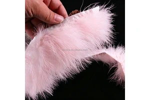 Colorful Trim Feather Fringe for Brazilian&Venetian Carnival,Circus,Broadway,Musical,Belly Dance,Halloween Cosplay Decoration