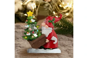 Hot Sale New Product Resin Santa Christmas Ornament Outdoor Display Fiberglass Angel Style Perfect Christmas Gift Idea