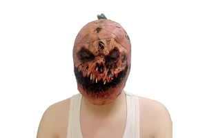 2024 Hot Sale Halloween Pumpkin Scary Mask Carnival Costume with Silicone Halloween Masks Party Decoration