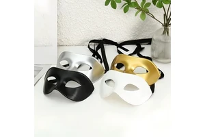 Masquerade Mask Venetian Greek Roman Party Masks for Men Halloween Christmas Mardi Gras Party Decorations White Black