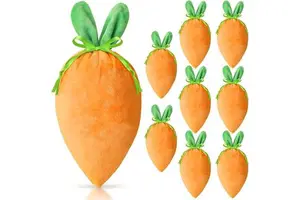 Cross-border Bestseller Easter Egg Rabbit Carrot Gift Bag Velvet Party Candy Drawstring Pouch Customizable Craft