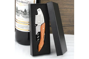 Customized Brand Rosewood Wine Opener New Year Gift Engraved Bottle Opener Sample Order Support Corkscrew Wine Bottle Opener