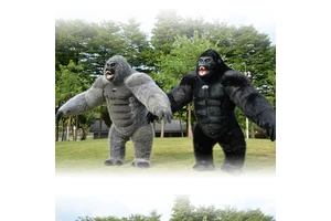 Funtoys King Kong Inflatable Costume for Adult Plush Furry Mascot Anime Halloween Venice Carnival Dress Suit Fursuit Gorilla