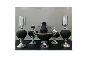 Hot Selling Iron Aluminium Metal Vases Set Decorative Main Wall Console Tabletop Decoration for Home or Wedding