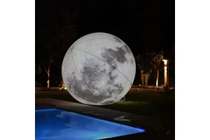 Custom Large Inflatable LED Moon Balloon Giant Light Moon For Outdoor Venue Party Event Decor