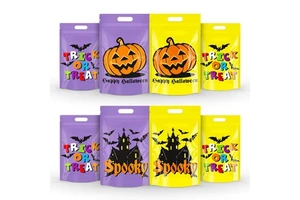 Halloween Cookie Packaging Bags Bat And Pumpkin Seal Bags Baking Cookie Halloween Gift Food-grade Packaging Bags
