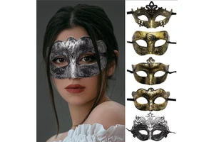 Vintage Greek Roman Masks Halloween Masquerade Carnival Antique Half Face MaskCarved Venetian Mask Costume Party Cosplay Mask