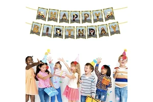 Fashion Construction Vehicle Themed Boy Birthday Party Supplies Set with Disposable Paper Banners for Party Decoration