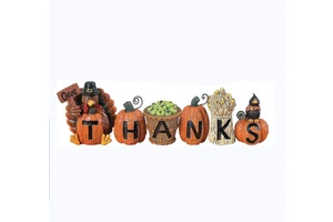 Thanksgiving Decorations Hand-Painted Turkey Pumpkin With Engraved Thanks Living Room Bedroom Kitchen Thanksgiving Harvest Day