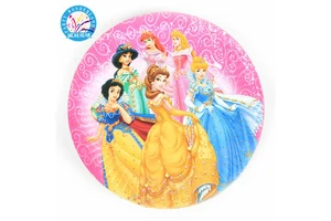 Children's Birthday Party Decorations Girls Princess Pattern Printing Disposable Paper Plate Party Supplies Associative Set