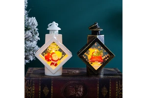Creative New Year and Christmas Desktop Decorations Hot Selling Wind Lamp Scene Layout Props and Tableware for Parties & Events
