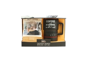 BespritGift the Story About Dad and Me Fathers Day Gift Ideas Coffee & Novelty Ceramic Mug Set Birthday Gift Set for Dad & Men
