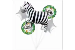 5pcs Large Animal Foil Balloons Monkey Lion Zebra Elephant Giraffe Crocodile Balloon Children's Day Birthday Party Decorations