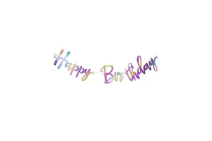 Birthday Party Decoration Supplies Rainbow Color Happy Birthday Paper Banner Children's Birthday Party Decoration Supplies