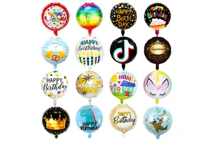 Kids Event Birthday Party Supplies Cute Smooth 18 Inch Foil Celebration Balloons Single Helium-Filled Customized Color