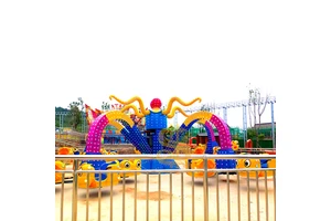 Eye Catching Octopus Ride Colorful Crowd Drawing Attraction for Carnival Fairs Amusement Park