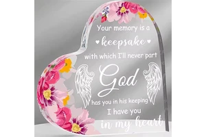 Gift for Mother's Day 2025 New Arrivals Custom Logo Transparent Crystal Home Decoration Valentine Gift Set