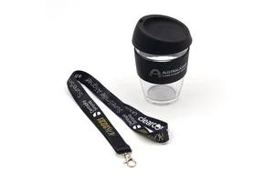 Promotional Gift Sets Custom Lanyard and Cup Gifts-Modern Design Silk Screen Printing Office Use