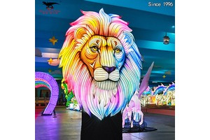 Chinese Traditional Fabric Festival Lanterns Life Size Horses Art Installations LED Lights For Graduation Thanksgiving Outdoor