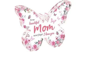 Mother's Day Gift for Mom: Butterfly-shaped Acrylic Keepsake Decoration, Valentine's Day Gift
