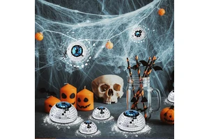 Quirky Blue Glass Eyeball Halloween Horror Ball Eco-friendly Adult Decoration for Holiday Events and Christmas