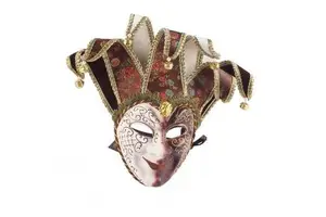Two Tone Face Circus Clown Masquerade Venetian Carnival Gorgeous Masquerade Masks for Party PVC Costume Cosplay Carnival Party