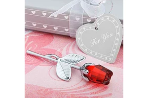 Creative Valentine's Day Gift Colorful Crystal Glass Rose Flower Wedding Souvenirs Gifts