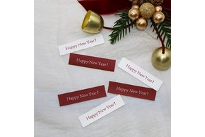 Custom Printed Durable Cartoon Vinyl New Year Stickers Waterproof Eco-Friendly Oil Proof Die Cut Matte Varnishing Candle Craft