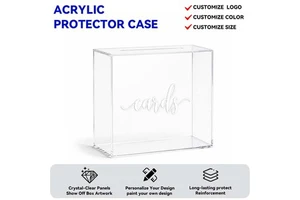 Clear Acrylic Card Box, Thick DIY Wedding Box - Large Customized Acrylic Card Storage Box Graduation Keepsake Party Favor