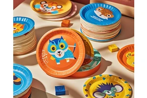 Wholesale Cheap Customized Kids Birthday Party Supplies Disposable Cup Plate Napkin Tableware Set Themed Party Supplies