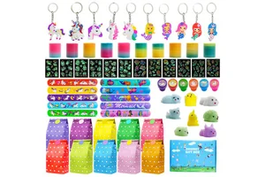 66 Pcs Party Favors for Kids, Unicorn Mermaid Birthday Party Supplies, Carnival Prizes Goodie Bags Stuffers Gift Set for Kids
