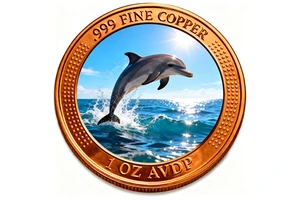 Manufacturer Custom One Ounce Pure Copper Commemorative Coin 999 Fine Copper High Relief Animal Theme Lion Custom Inner Circle